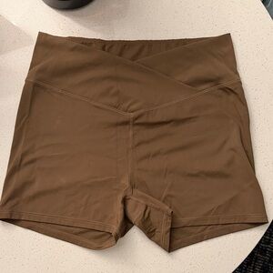 PacSun Women's Brown High-Waist Bike Shorts